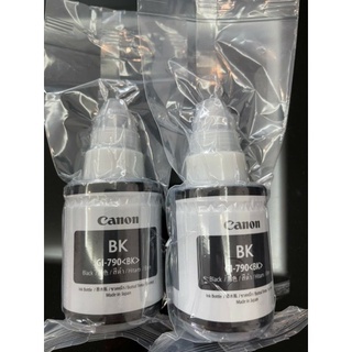 หมึก canon GI-790 ของแท้ สีดำ แพ็คคู่ ขนาด 135ml แบบไม่มีกล่อง