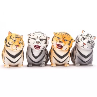 4PCS Cute Tiger Figure Simulation Wild Animal Model Toy Collector Decor Kid Gift