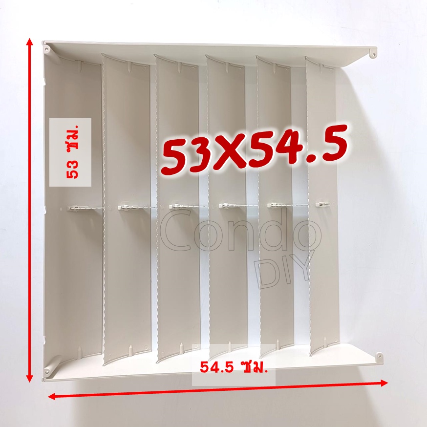 ภาพสินค้ากริลแอร์เบี่ยงลมร้อน ขนาด53x54.5cm แบบหนา 18000Btu ใส่เองได้ไม่ต้องเจาะ มีคู่มือ น๊อต สายรัดกริลแอร์ เปลี่ยนทิศทางลมร้อน จากร้าน asshop2012 บน Shopee ภาพที่ 2