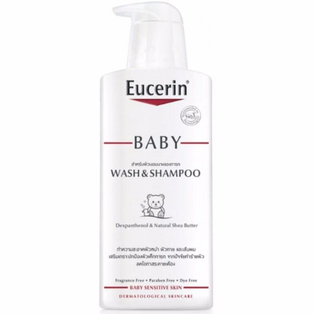 eucerin-baby-bath-and-shampoo-400-ml-ผลิตภัณฑ์ทำความสะอาดอ่อนโยนบริเวณผิวหน้า-ผิวกายและเส้นผมเด็กทารก