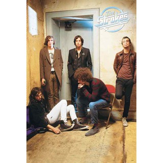 โปสเตอร์ The Strokes เดอะสโตรกส์ วง ดนตรี ร็อก อเมริกัน รูป ภาพ ติดผนัง สวยๆ poster 34.5x23.5นิ้ว(88x60ซม.โดยประมาณ)