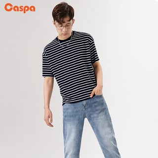 Caspa เสื้อยืดลายทางเส้นเล็ก หลากสไตล์ สไตร์เกาหลี  สามารถใส่ได้ทั้งผู้หญิงผู้ชาย  รุ่น M419