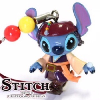 แท้ 100% จากญี่ปุ่น พวงกุญแจ สายเชือก ดิสนีย์ สติทซ์ Disney Pirates of The Caribbean 4 x Stitch Mascot Cell Phone Charm