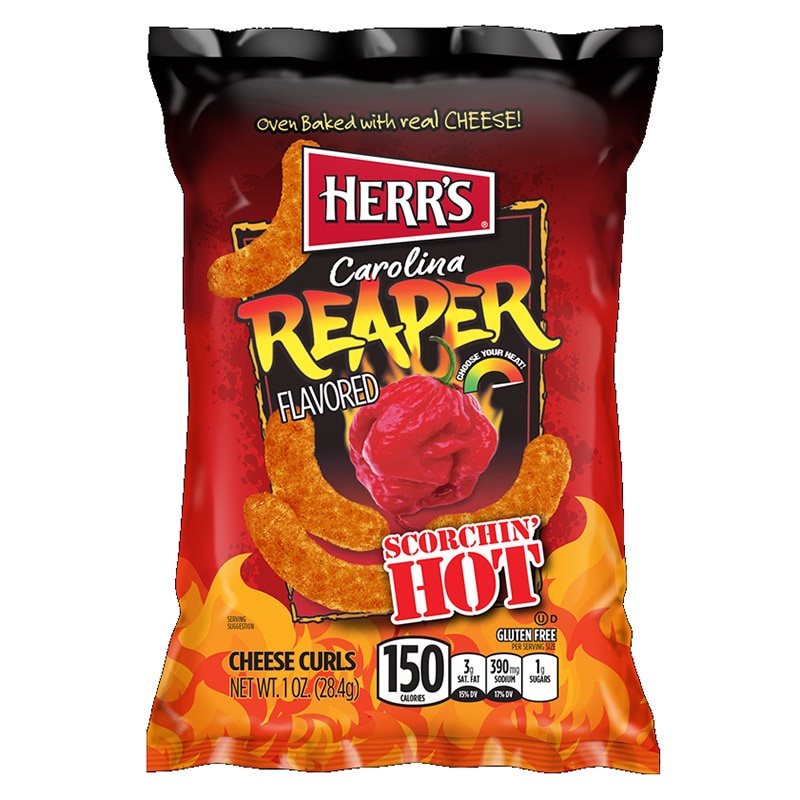 HERR’S USA เฮอร์ส อเมริกา ข้าวโฟดอบกรอบรสชีส Baked Cheese Curls / Bacon ...