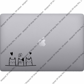 3 Cats สติ๊กเกอร์ 3M ลอกออกไม่มีคราบกาว  Removable 3M notebook labtop sticker, สติ๊กเกอร์ตกแต่ง โน๊ตบุ๊ค