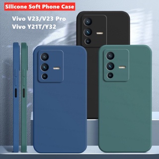 เคสโทรศัพท์มือถือ ซิลิโคนนิ่ม ทรงสี่เหลี่ยม กันกระแทก สําหรับ Vivo V23 5G V23 Pro Y21T Y32
