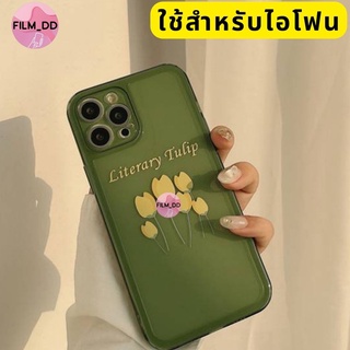 -พร้อมส่งในไทย-เคสซิลิโคน สกรีนลายดอกทิวลิป TPU นิ่ม ใช้สำหรับIPทุกรุ่น #946