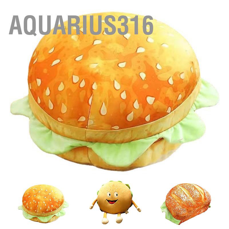 aquarius316-หมอนตุ๊กตาแฮมเบอร์เกอร์-ผ้าฝ้าย-pp-อเนกประสงค์-สําหรับของขวัญวันเกิด-วันวาเลนไทน์