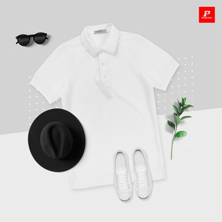 สินค้า เสื้อโปโล Simply White (SWM01) ทรงผู้ชาย