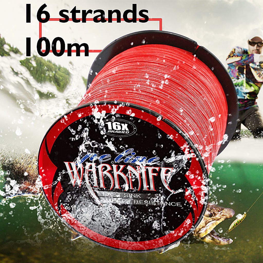 warknife-สาย-pe-ถัก16-เส้น-ยาว-100เมตร-dyneema-สาย-pe-x16-สายเบ็ดตกปลา
