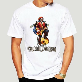เสื้อยืดผ้าฝ้ายพิมพ์ลายคลาสสิก เสื้อยืด พิมพ์ลาย Leemaster S Captain Morgan สีดํา สําหรับผู้ชาย Cool-4599A