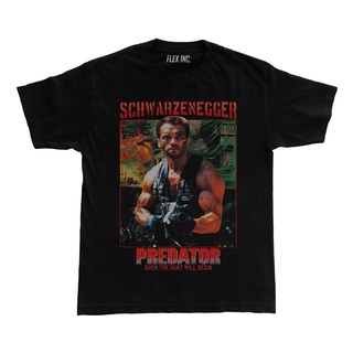 เสื้อยืด พิมพ์ลายภาพยนตร์ Predator Arnold Schwarzenegger สไตล์วินเทจ คลาสสิก ขนาดใหญ่ สําหรับผู้ชาย
