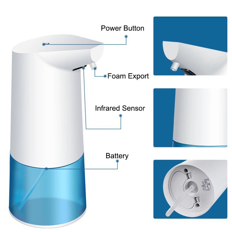 เครื่องจ่ายโฟมอัตโนมัติ-เครื่องจ่ายสบู่อัตโนมัติ-automatic-induction-foam-soap-dispenserสินค้าพร้อมส่ง