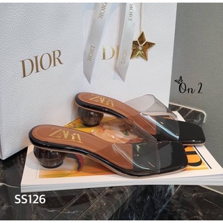 SS126 รองเท้าส้นกลม รองเท้าส้นแก้ว ไม่กัดเท้าเลยสักนิด สวมใส่ก็ง่าย