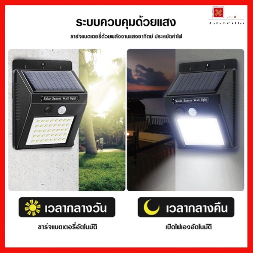 ไฟติดผนัง-30-led-เซ็นเซอร์-ไฟโซล่าเซลล์-ไม่ต้องเดินสายไฟ-พลังงานแสงอาทิตย์