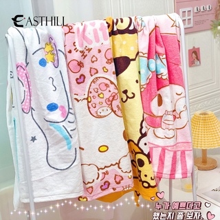 Easthill Kawaii Sanrio ผ้าขนหนู ผ้าฝ้าย ลายการ์ตูนคิตตี้ คิตตี้ น่ารัก ดูดซับน้ําได้ดี สําหรับเด็กผู้หญิง