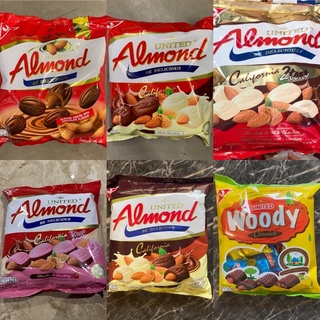 United almond ยูไนเต็ดอัลมอนด์เคลือบช็อคโกแลต มี 6 แบบ ให้เลือกถูกมากกกก