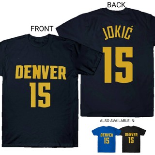 เอ็นบีเอเดนเวอร์นักเก็ต Nikola Jokic เสื้อยืดที่มีคุณภาพสูงผ้าฝ้ายแขนสั้นเสื้อผ้า I86