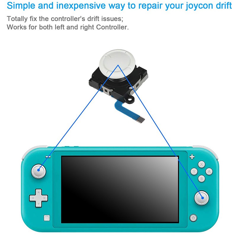 ภาพหน้าปกสินค้าอะไหล่จอยสติ๊กอะนาล็อก 2 แพ็คสําหรับ Nintendo Switch Lite Joy-Con Controller - ชุดเครื่องมือซ่อมแซม จากร้าน hdhfids.th บน Shopee