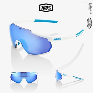 100% : RACETRAP SE Movistar Team White Hiper Blue Multilayer Mirror Lens