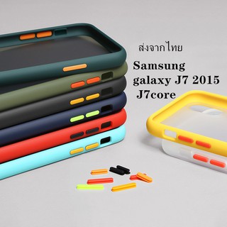 เคสโทรศัพท์ซัมซุง Case Samsung galaxy J7 2015 / J7core เคสกันกระแทก ปุ่มสีผิวด้าน ขอบนิ่มหลังแข็ง