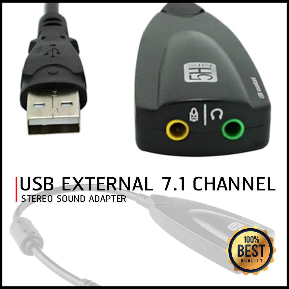ราคาและรีวิวExternal USB 2.0 Audio Adapter 7.1 Sound Card Dynamic 3D Surround Sound Card