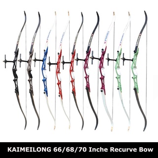 ภาพขนาดย่อของสินค้า66/68/70 นิ้วคาเมรอน recurve bow 14-40 ปอนด์เหมาะสำหรับมือขวากลางแจ้งยิงธนูล่าสัตว์เกมยิง