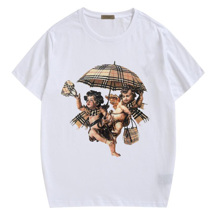 hot-sale-เสื้อยืดแขนสั้นพิมพ์ลายสก๊อต-burberry-ลายสก๊อตคลาสสิค