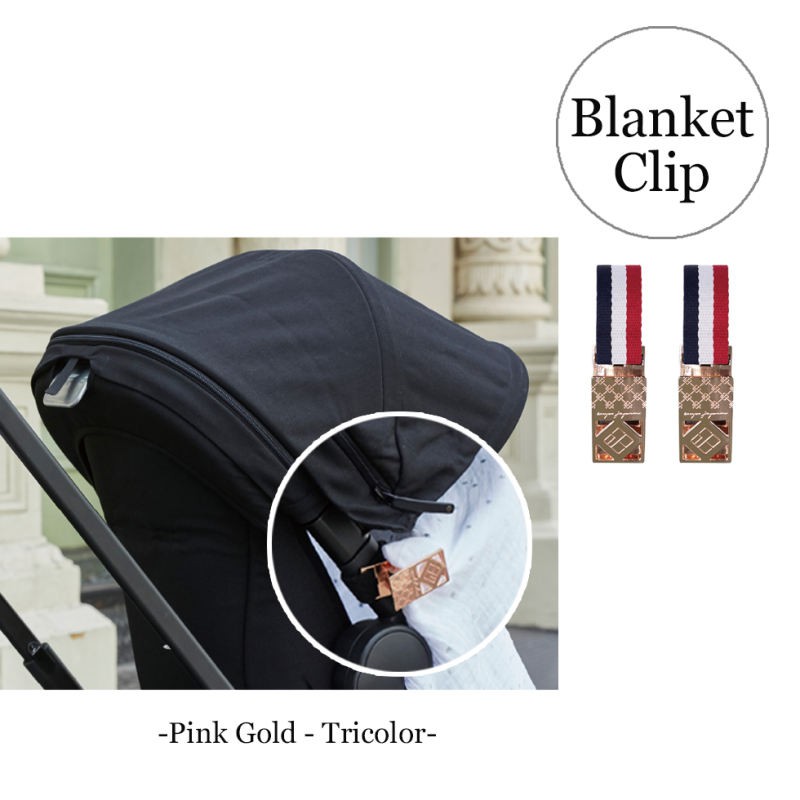 ที่หนีบผ้าห่มสำหรับรถเข็น-คาร์ซีส-luxurious-blanket-clips-pinkgold-tricolor