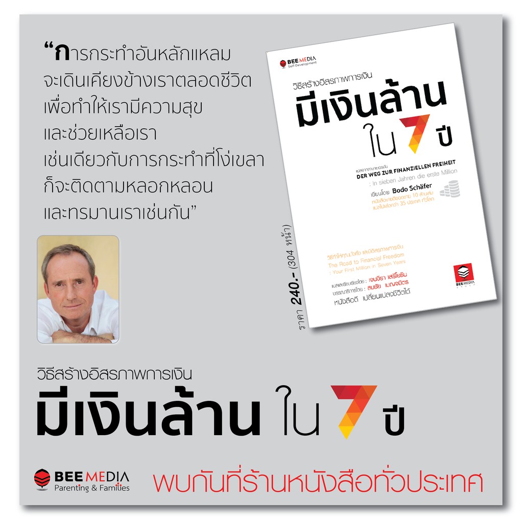 beemedia-บี-มีเดีย-หนังสือ-วิธีสร้างอิสรภาพการเงิน-มีเงินล้านใน-7-ปี-หนังสือพัฒนาตนเอง