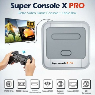 Super Console X - Pro Game Console กล่องเล่นเกมแบบไร้สาย 64 G , Eu Plug Coconut01