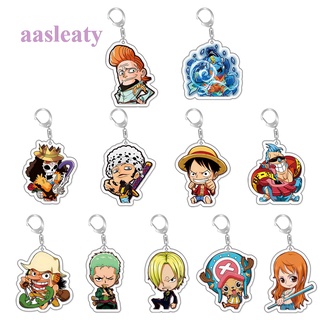 Aasleaty พวงกุญแจ จี้การ์ตูนอนิเมะ One Piece Luffy Zoro Sanji ของขวัญ สําหรับเก็บสะสม