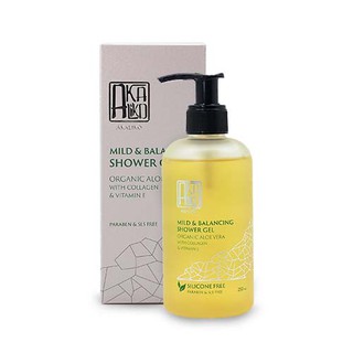 Organic Aloe Vera with Collagen and Vitamin E Shower Gel 250 ml.