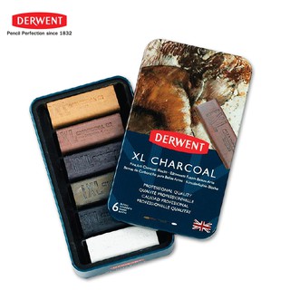 DERWENT สีชาร์โคลแท่งXL -6TIN (Charcoal XL 6 colors Tin)