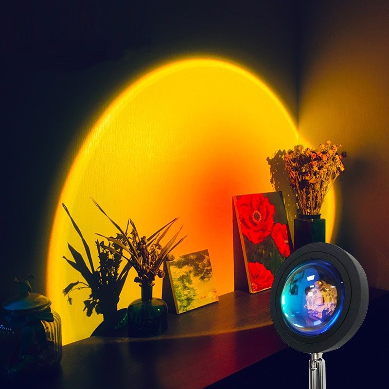 รูปภาพของโคมไฟโปรเจคเตอร์ RGB LED ไฟโรเซ่ สีรุ้ง พระอาทิตย์ตกไฟแต่งห้องเกาหลีไฟพระอาทิตย์ตก / ไฟพระอาทิตย์ตก / ไฟสายรุ้ง / ไฟดวงอาทิตย์ลองเช็คราคา