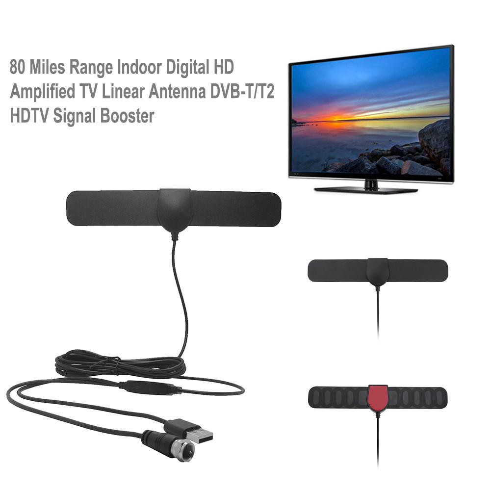 ภาพสินค้า80 Miles Range Indoor Digital HD Amplified TV Linear Antenna Signal Booster จากร้าน oticle.th บน Shopee ภาพที่ 3
