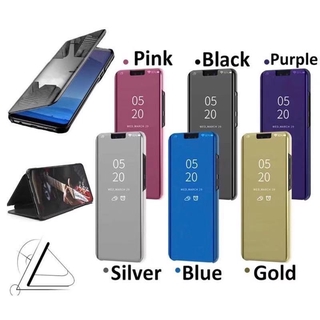 เคส ฝาพับ เงา VIVO V21 5G V20 V20pro V20 SE V15pro V7plus S1 S1pro Y71 Flip Clear View ฝาใส ผิวกระจก ฝาเงา