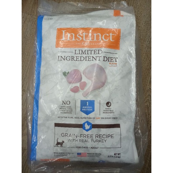 Instinct Limited Ingredient Diet Cat Turkey 11lb (5kg) สูตรเนื้อไก่งวง
