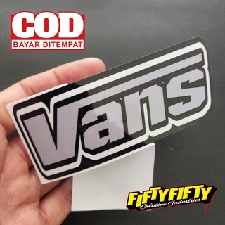 สติกเกอร์ พิมพ์ลาย VANS แบบเคลือบเงา สําหรับติดตกแต่งหมวกกันน็อค รถจักรยานยนต์ รถยนต์