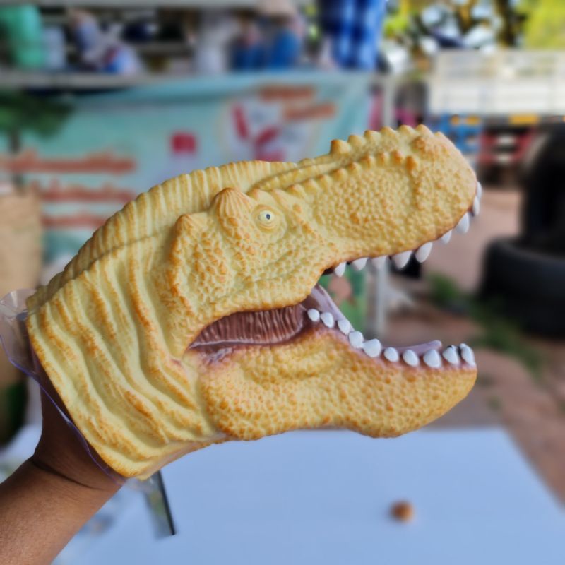 หุ่นมือไดโนเสาร์-ของเล่นไดโนเสาร์สวมมือ-ของเล่นไดโนเสาร์เล่นมือ-มีเสียงไดโนเสาร์-ของเล่นไดโนเสาร์ยาง