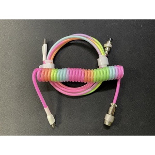 ภาพหน้าปกสินค้าcable coil สำหรับเชื่อมต่อคีย์บอร์ด เลือกสีได้ ที่เกี่ยวข้อง