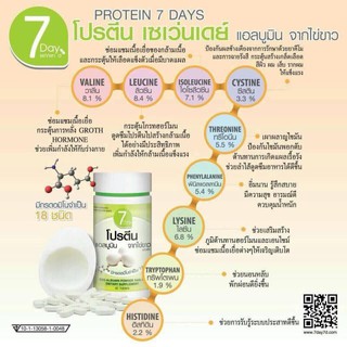 ภาพขนาดย่อของภาพหน้าปกสินค้าแท้นะเทอ Egg Albumin 7 Day Seven D เซเว่นเดย์ เซเว่นดี โปรตีน แอลบูมิน โปรตีนจากไข่ขาว 10 เม็ด จากร้าน pharma4u บน Shopee ภาพที่ 1