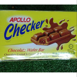 Checker chocolate wafer bar