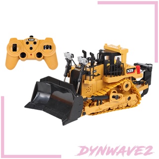 [Dynwave2] ของเล่นเครื่องเล่นเสียงไฟฟ้า Rc Bulldozer Light & เครื่องยนต์ขับเคลื่อนรถยนต์