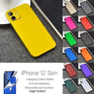 สติกเกอร์ติดหลังโทรศัพท์ กันรอยและเปลี่ยนสี สำหรับ iPhone 12 Pro Max