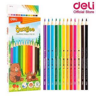 Deli C121-12 Colored Pencil ดินสอสีไม้ 12 สี สีไม้ ดินสอสี สีระบาย อุปกรณ์วาดรูป เครื่องเขียน อุปกรณ์การเรียน สี สีไม้แบบพกพา