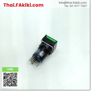 พร้อมส่ง,(C)Used, AL6Q-M14G Illuminated Push Button Switch AC/DC 24V ø16 1C ,IDEC (66-002-492)