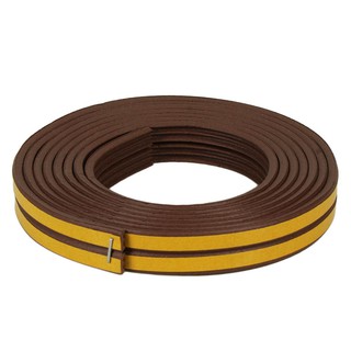 Insect proof eyebrows WEATHERSTRIP FITT E-PROFILE 4X9MM 5M BROWN Window door accessories Door window คิ้วกันแมลง ซีลยางป