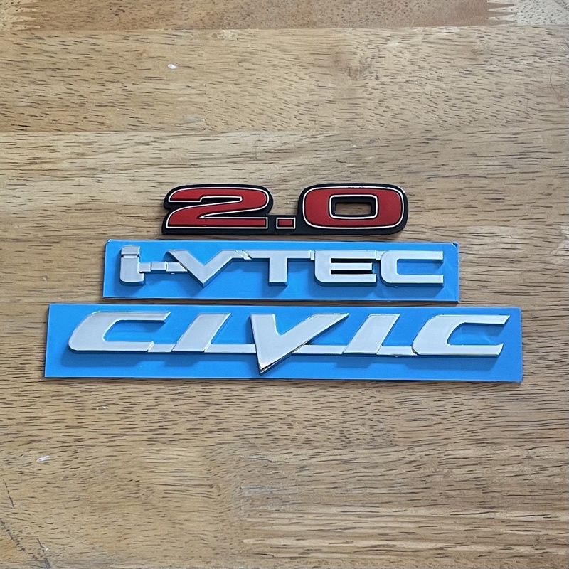 โลโก้-2-0-i-vtec-civic-fd-ตัวหนังสือฝาท้าย-จำนวน-3-ชิ้น