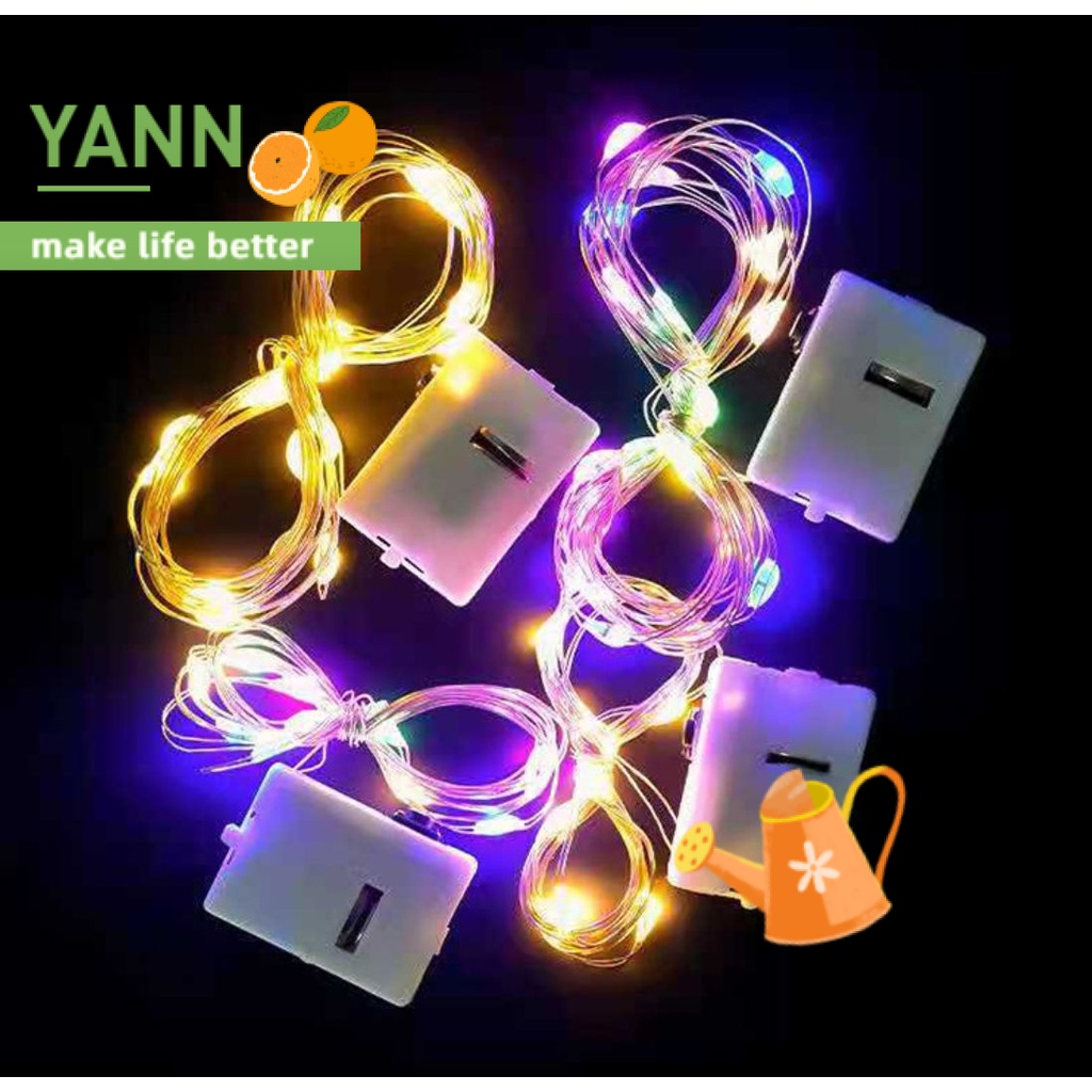 ภาพหน้าปกสินค้าYann สายไฟหิ่งห้อย LED ทองแดง สําหรับตกแต่งห้องนอน เทศกาลคริสต์มาส ปีใหม่